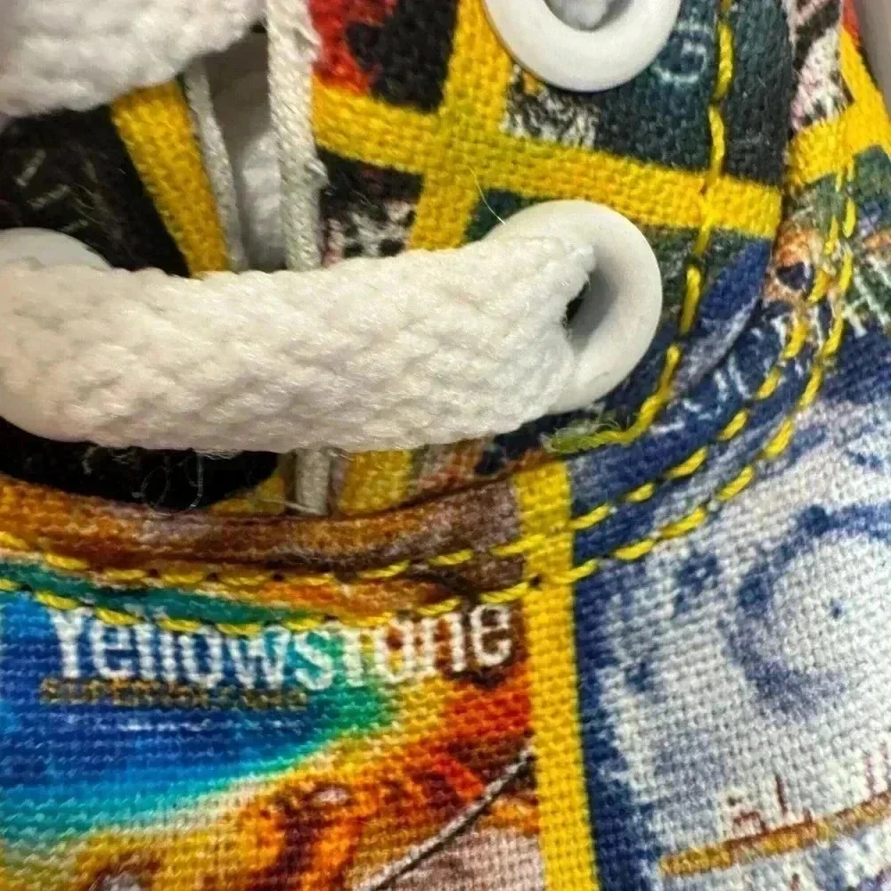 Vans National Geographic kids unisex lace up sneakers size 12